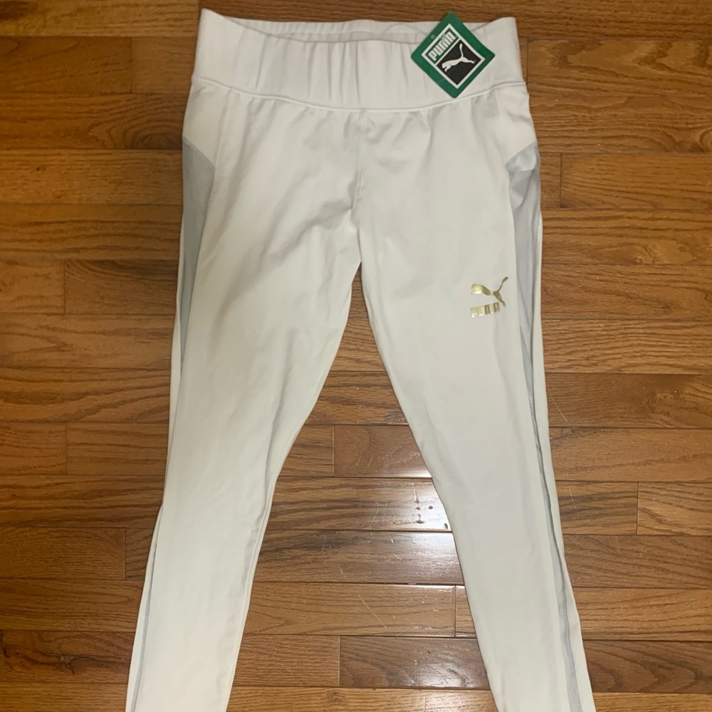 White Puma tights in size Medium - runs small